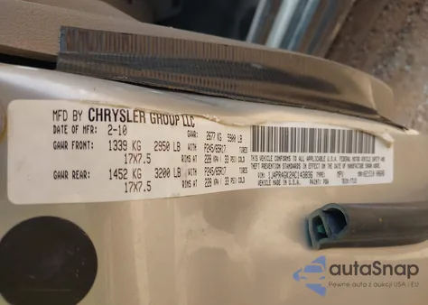 2010 Jeep Grand Cherokee Laredo from USA, damaged, VIN 1J4PR4GK2AC143836